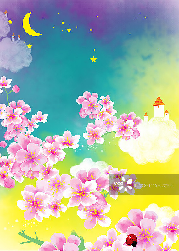 唯美背景元素组图共3000多幅-云中花图片素材