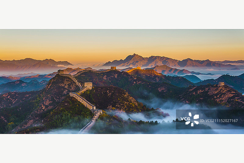 金山岭云海图片素材