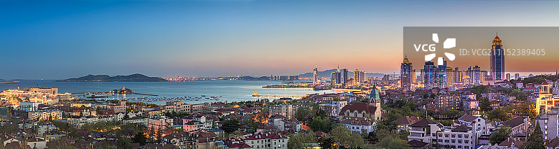 青岛老城区亮化夜景图片素材