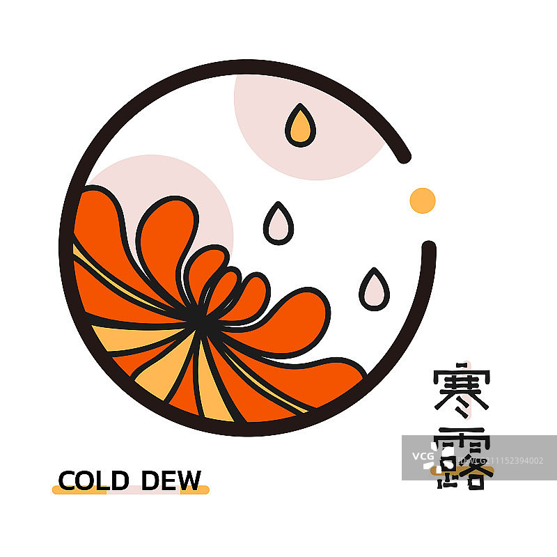 24节气标识字体 秋季 寒露图片素材