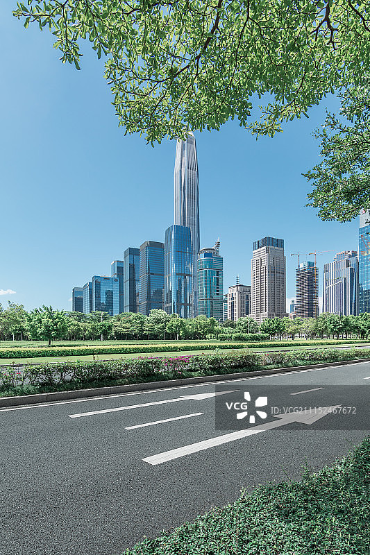 深圳现代建筑与路面图片素材