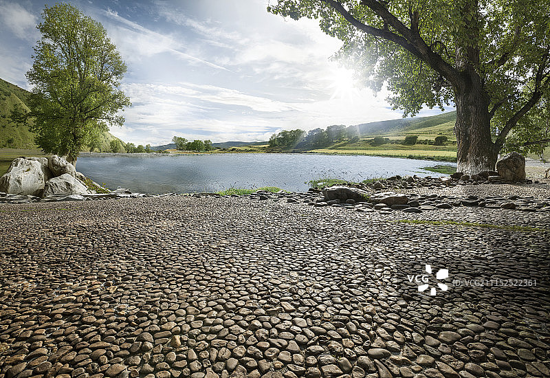 湖边风景图片素材