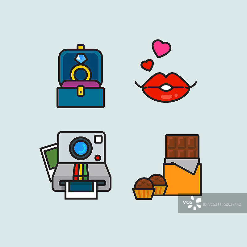 活动或特殊节日矢量图标合集图片素材