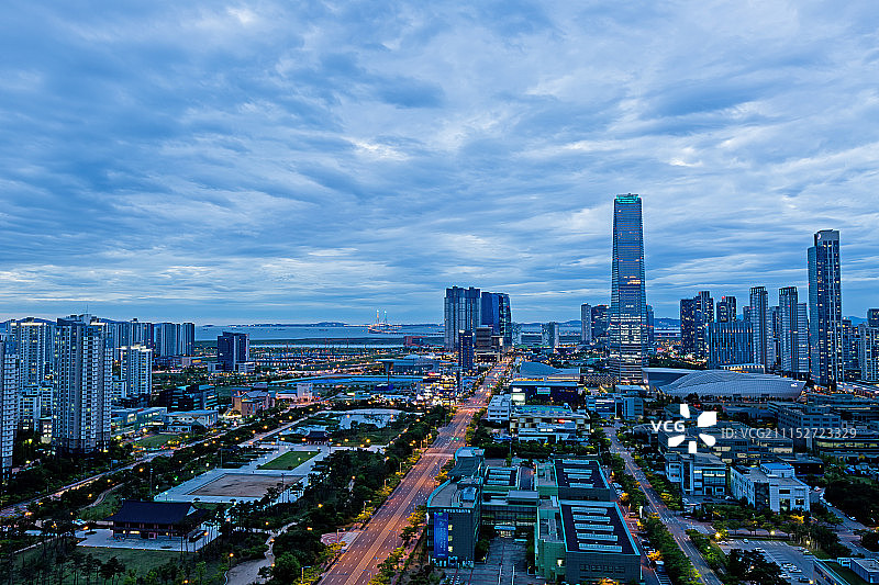 松岛城市夜景图片素材