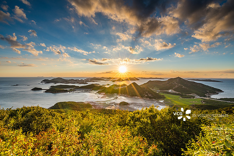 古群山群岛日出景色图片素材