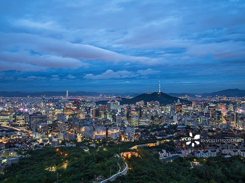 南山周边城市夜景图片素材