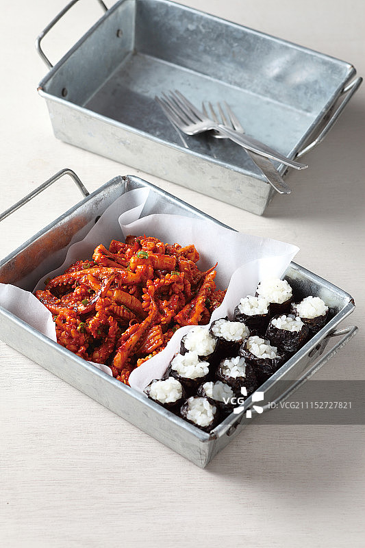 调味鱿鱼和忠武紫菜包饭图片素材