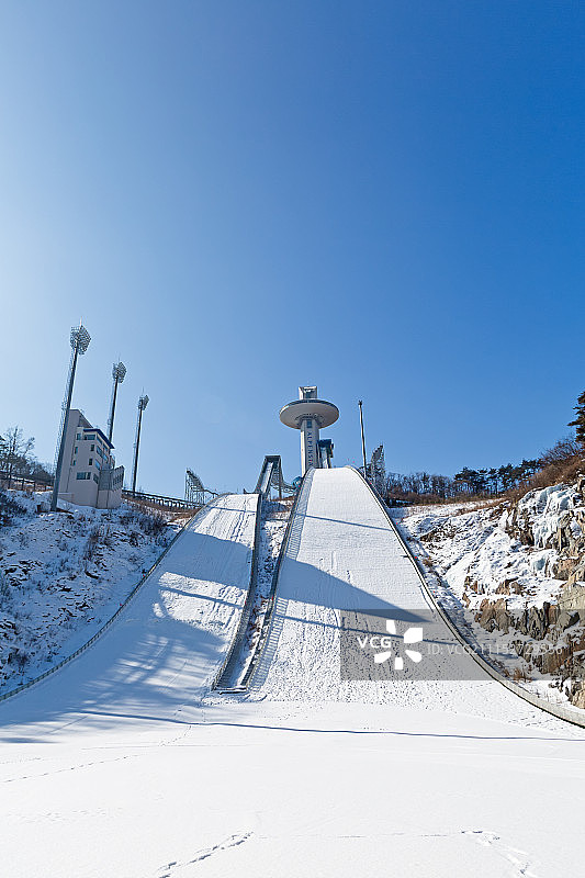 大关岭江原道跳台滑雪场图片素材