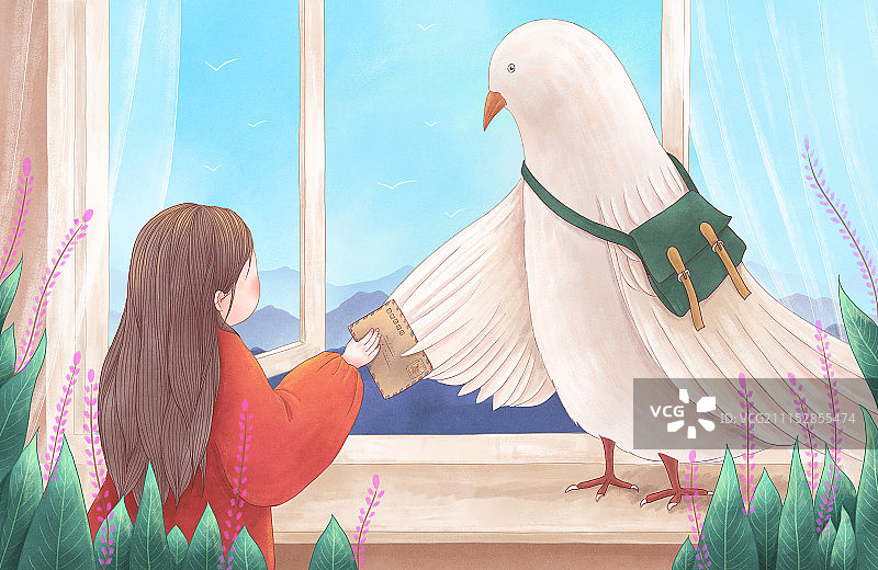 寄往远方的信03图片素材