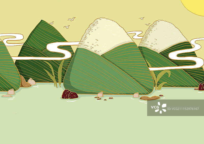 端午节-粽情山水图片素材
