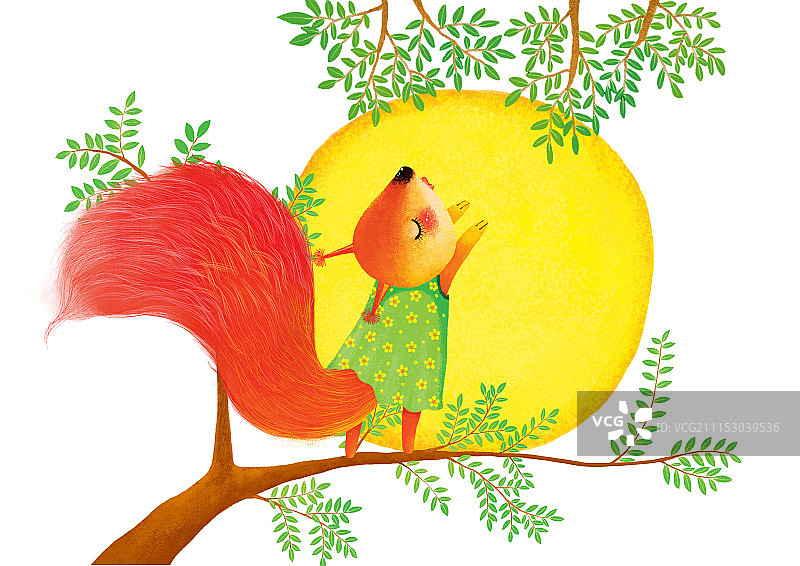 背景分离动物系列组图共3000多幅-拥抱月亮的松鼠图片素材