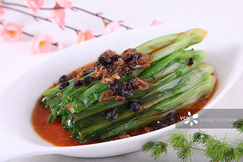 豆豉鲮鱼油麦菜图片素材