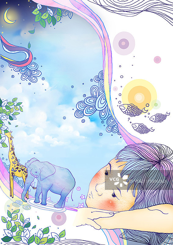 梦幻的插图图片素材