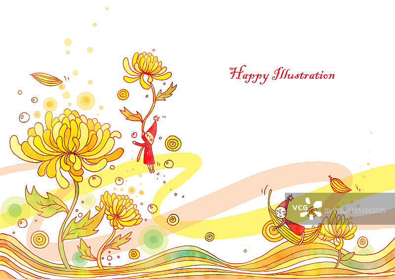 梦幻的插图图片素材