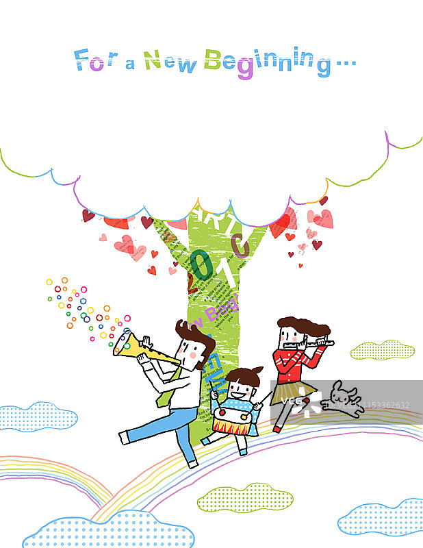 幸福家庭，新的开始图片素材