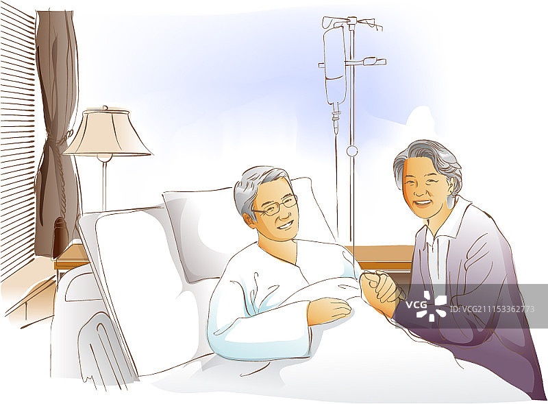 快乐的老年生活概念插图图片素材