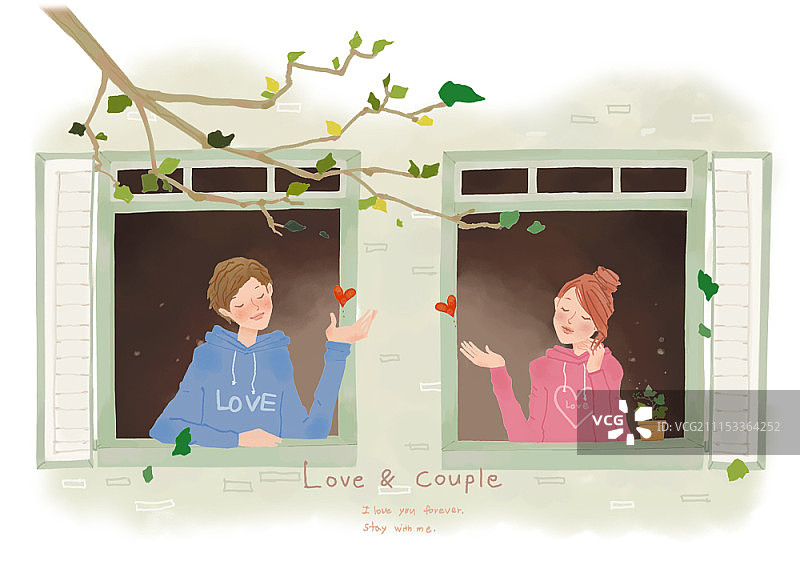 小两口幸福在一起图片素材