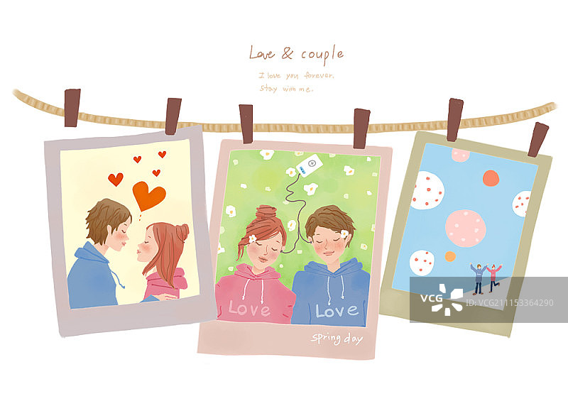 小两口幸福在一起图片素材