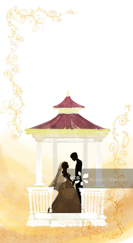 婚礼插画图片素材