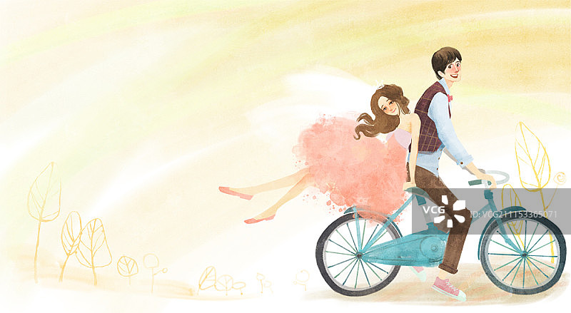 婚礼插画图片素材