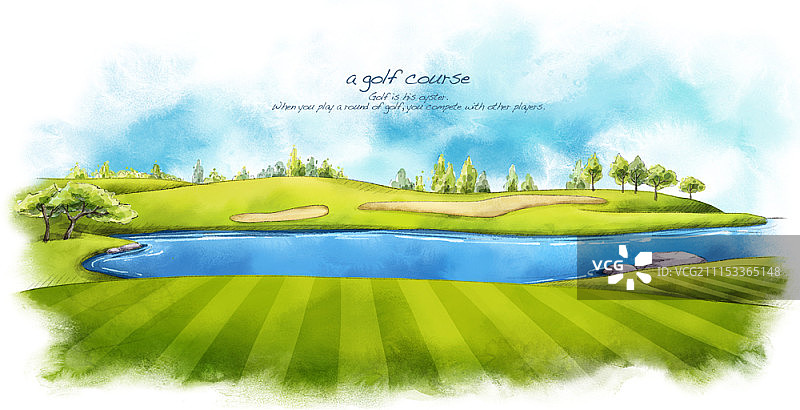 高尔夫球场风景图片素材
