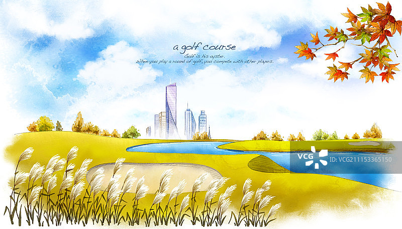 高尔夫球场风景图片素材