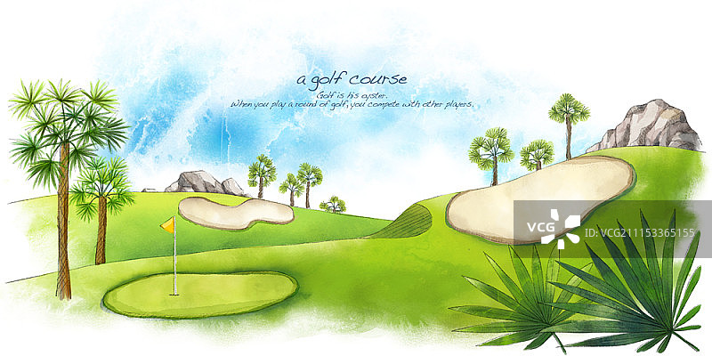 高尔夫球场风景图片素材