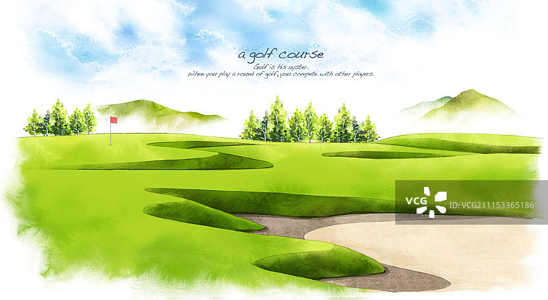 高尔夫球场风景图片素材