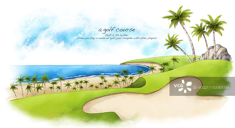 高尔夫球场风景图片素材