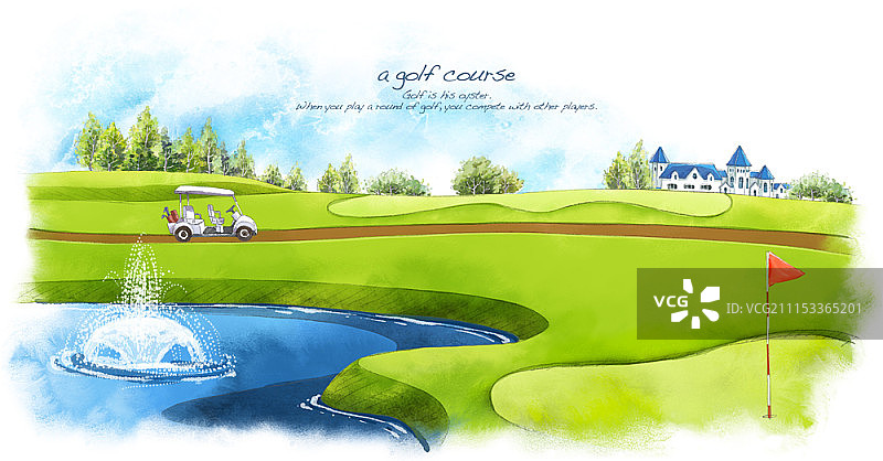 高尔夫球场风景图片素材