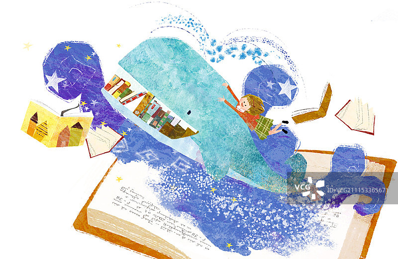 女孩在读书图片素材