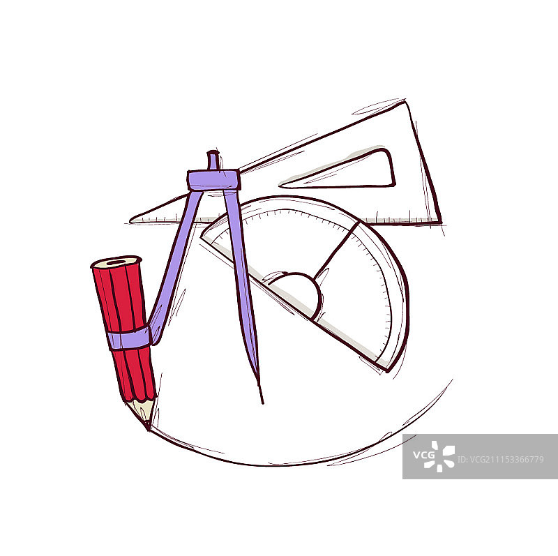 物体在白色背景上的矢量插图图片素材