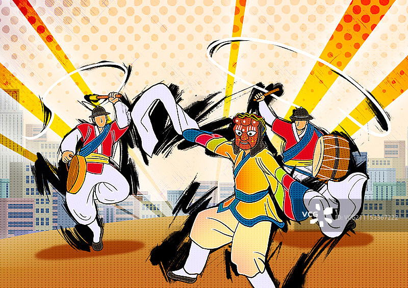 传统韩国舞蹈图片素材