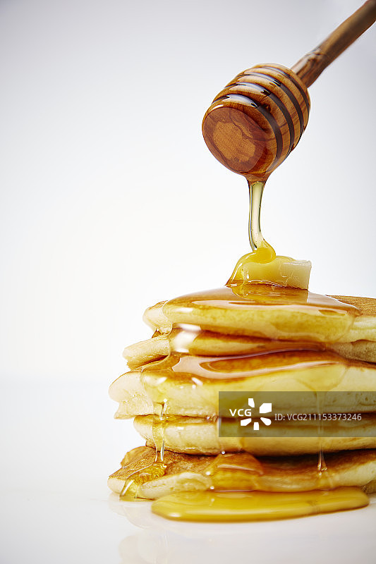 蜂蜜和煎饼摄影作品图片素材