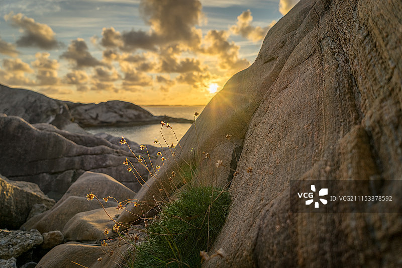 赫德拉日落景观图片素材