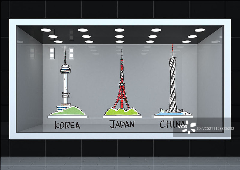 塔楼插画数码合成图片素材