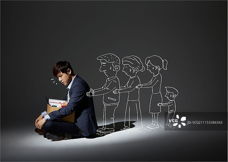 商务人士插画数字合成图片素材