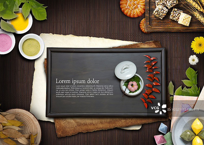 美食概念合成图图片素材