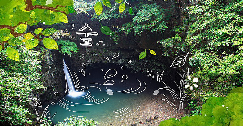 季节性景观合成图像图片素材