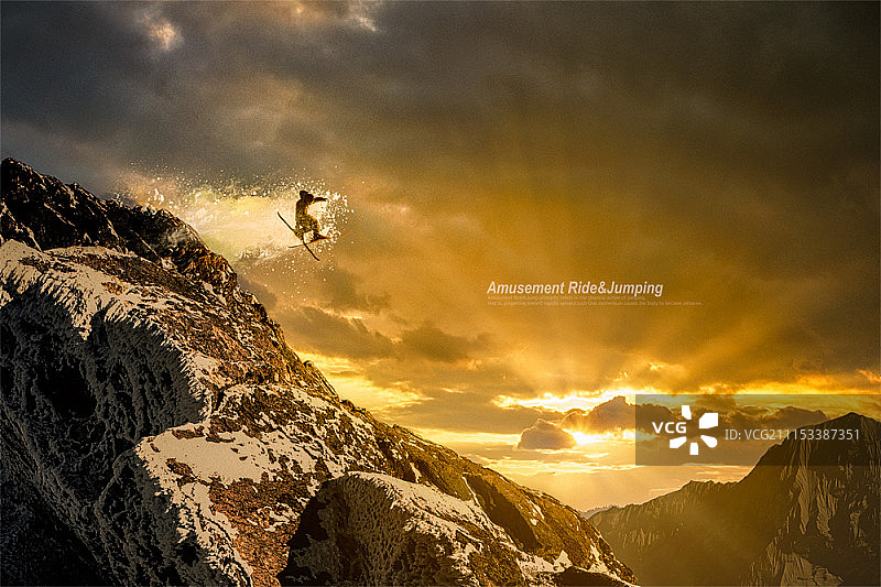 极限运动合成图像图片素材