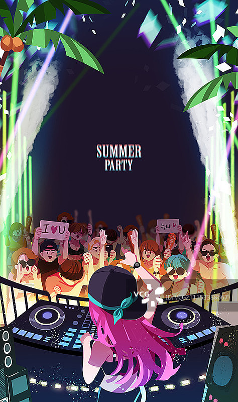 在水上乐园里玩得开心的人们图片素材