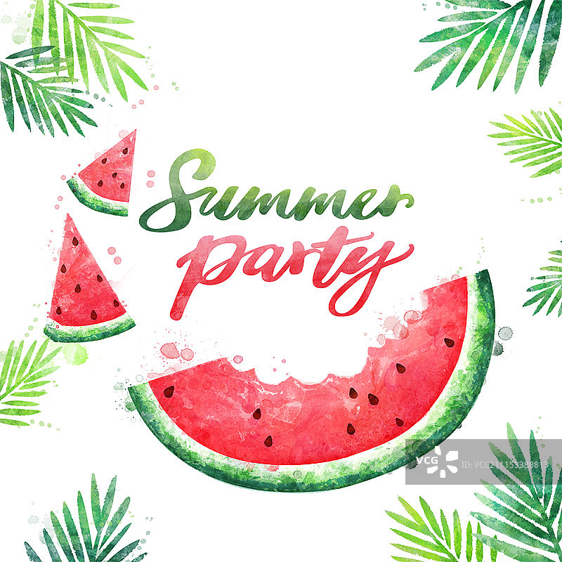 西瓜插画图片素材