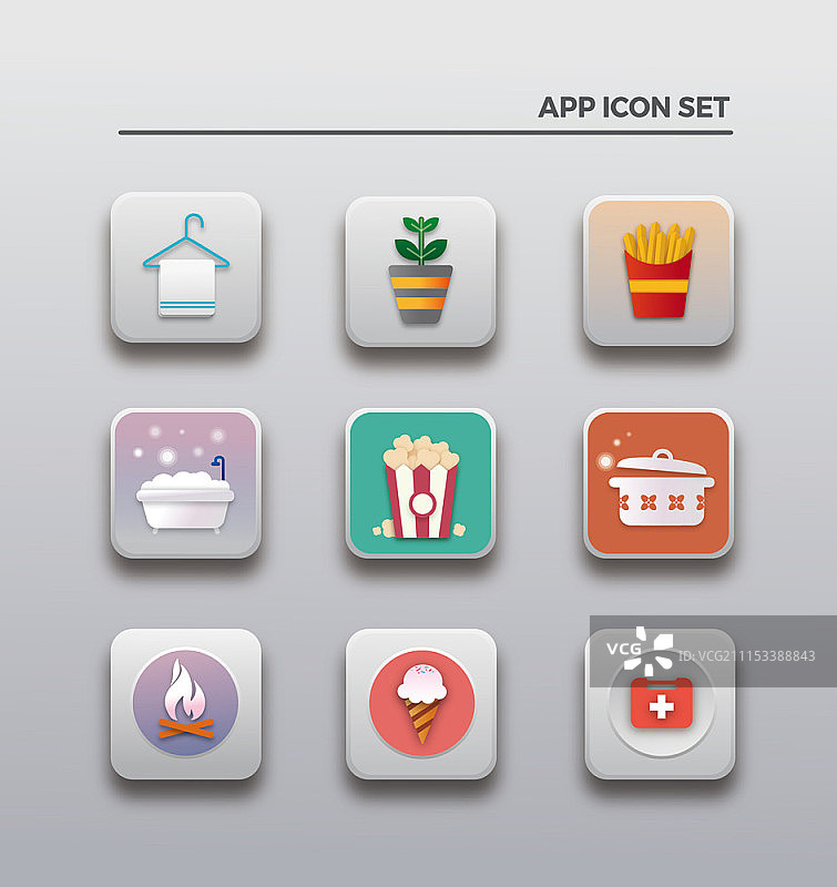 移动用户界面图标集图片素材