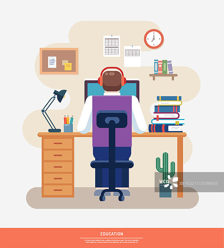 教育理念扁平化设计图片素材