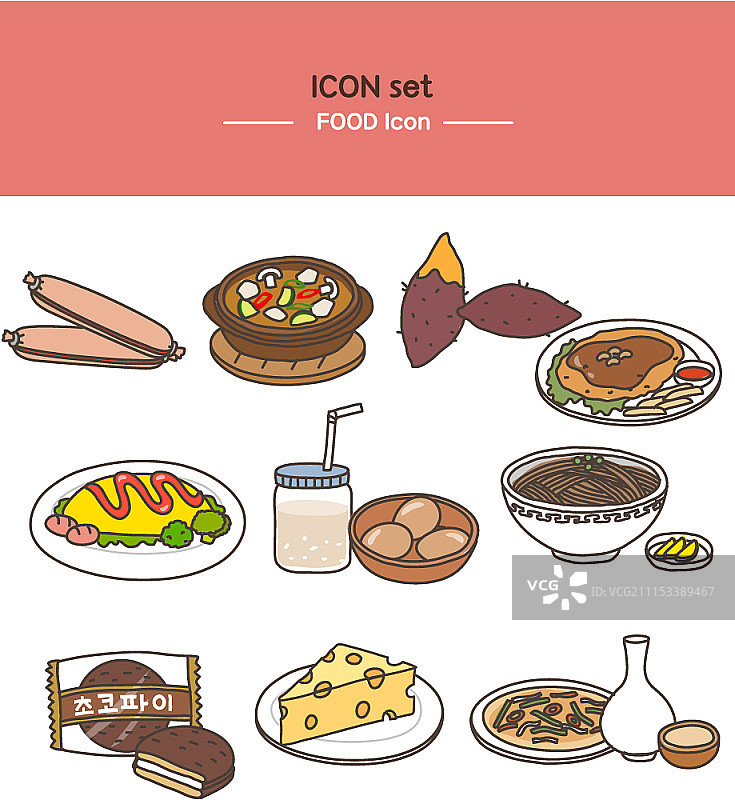 食品图标集图片素材