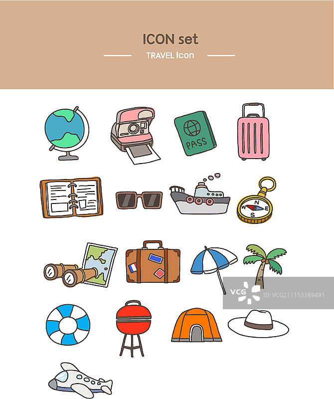 旅行图标合集图片素材