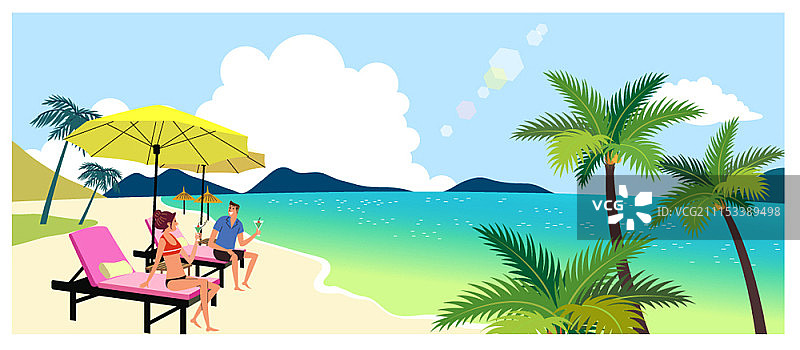 东南亚旅行矢量插画图片素材