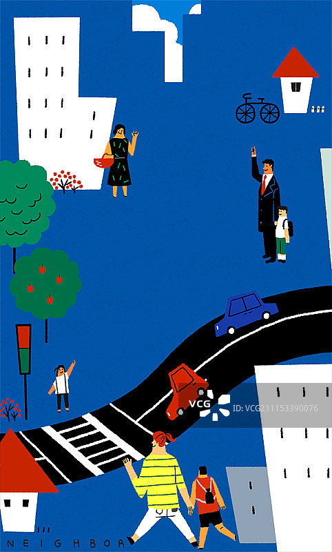 与邻居和睦相处图片素材