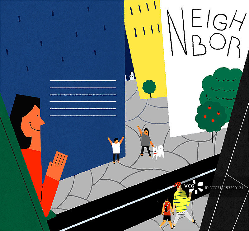 与邻居和睦相处图片素材