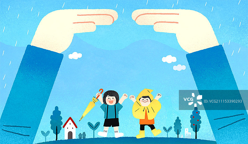 雨季插画图片素材